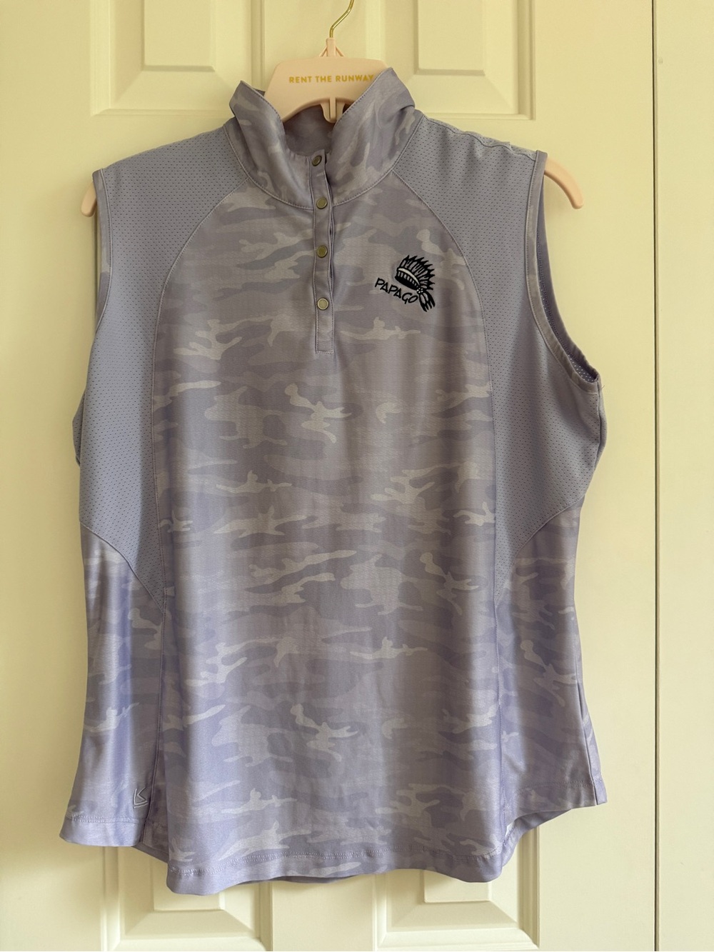 Papago/Kate Lord Sleeveless Camo Golf Polo Tank in Light Lavender